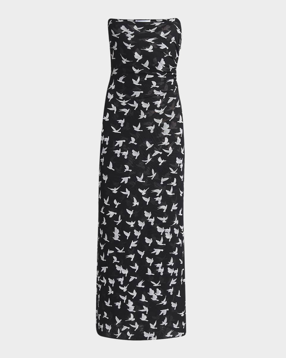 Flying Bird Haze Mesh Maxi Dress